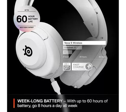STEELSERIES Arctis Nova 5 Wireless PC Gaming Headset - White